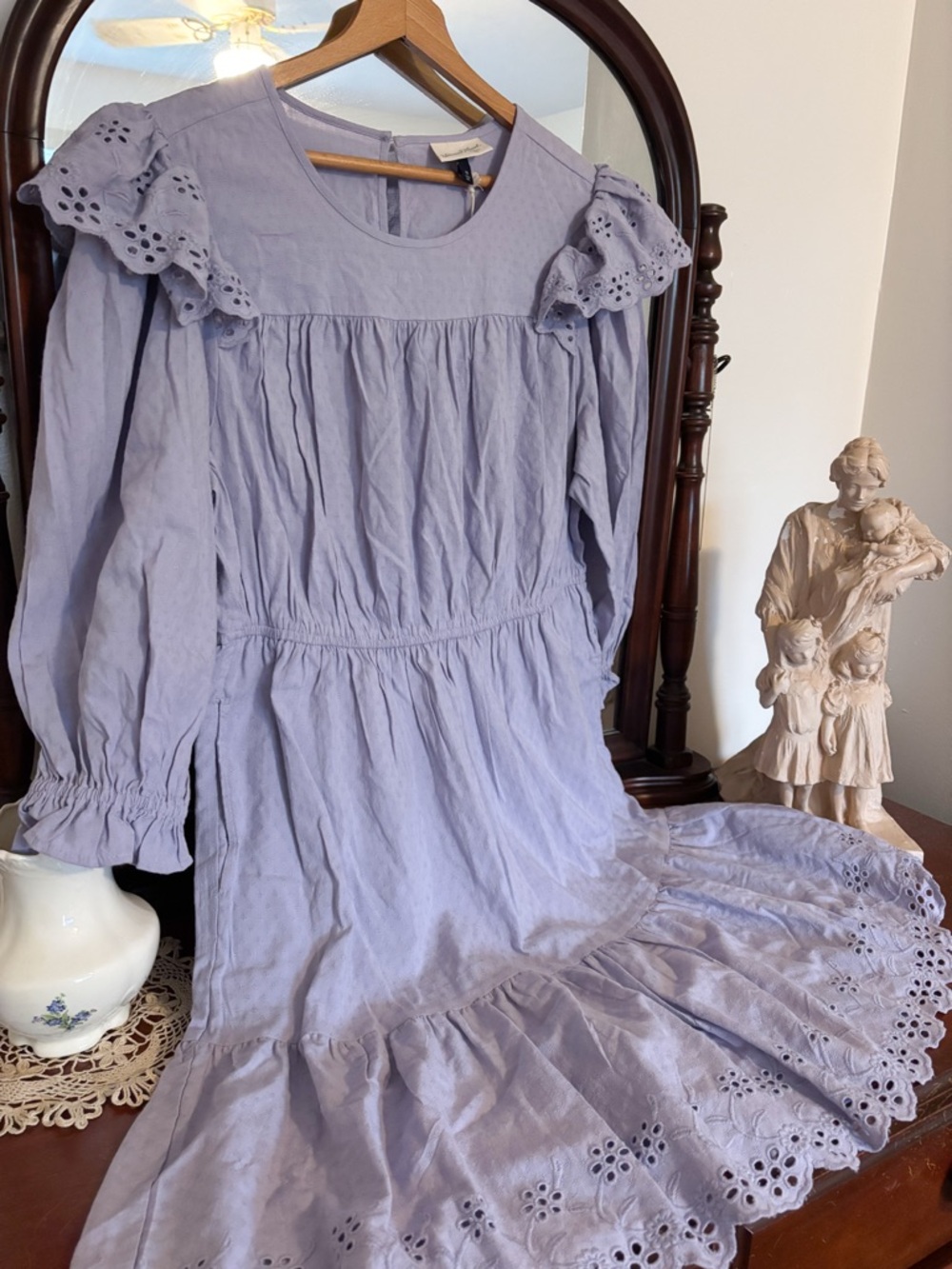 Universal Thread Lavender Eyelet Ruffle Dress Size XXL